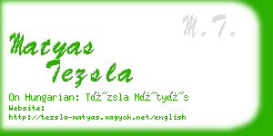 matyas tezsla business card